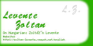 levente zoltan business card